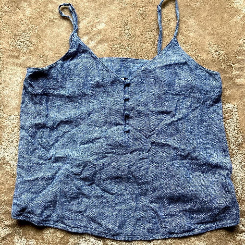 Heathered Blue Crop Top Tank
